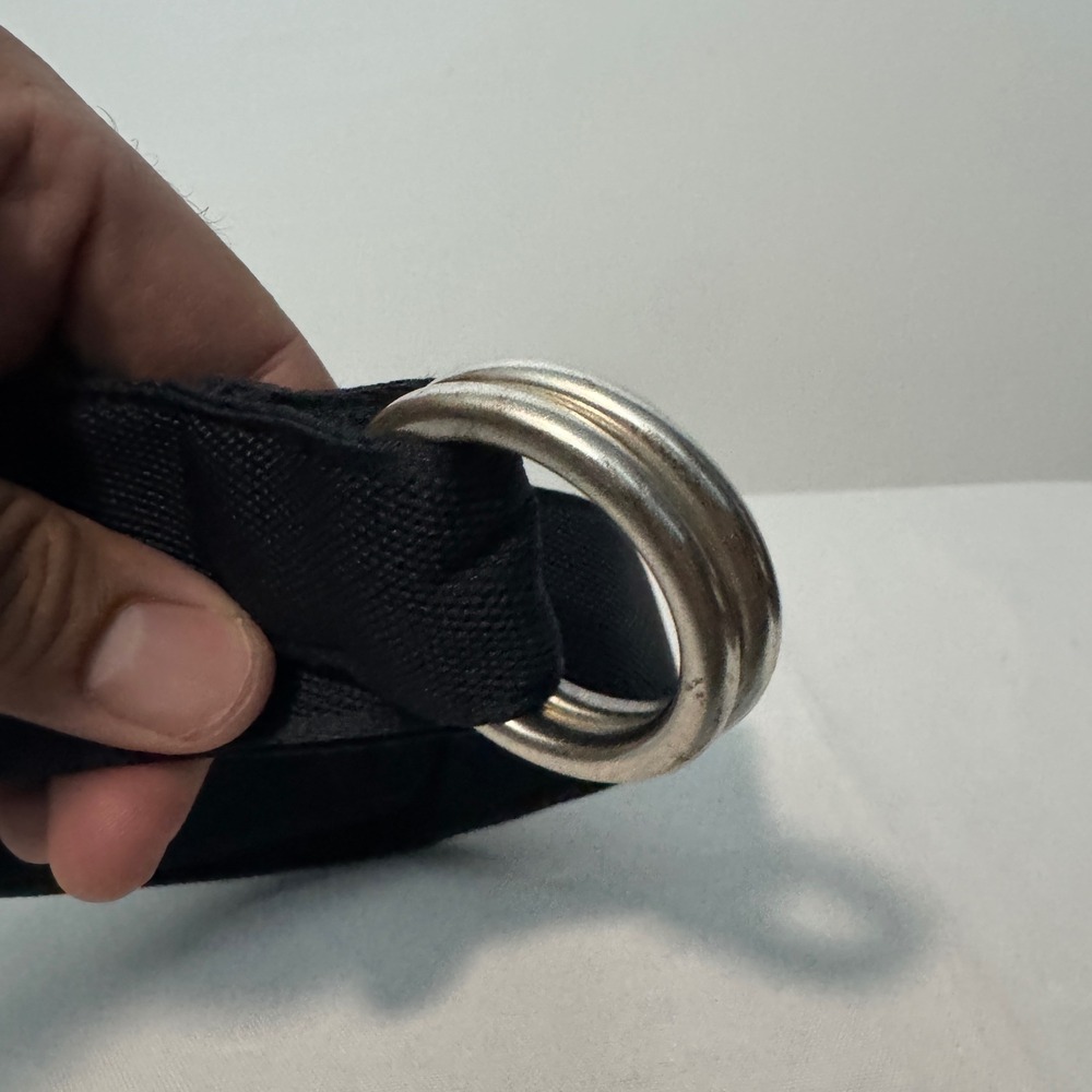 Peter Millar Belt Mens Medium Navy Blue Crown Crafted D-Ring Canvas Webbing Golf - Picture 4 of 5